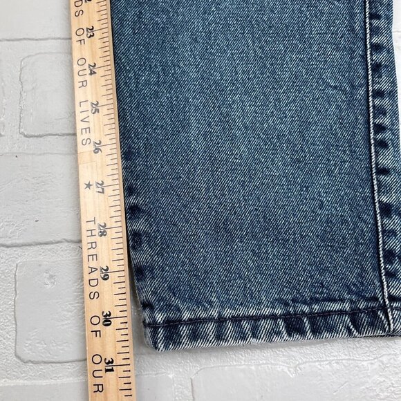 Levis 900 Jeans‎ Women 10 26Wx30L Blue Taper Red Bat Wing Cotton Denim USA VTG - Picture 12 of 14